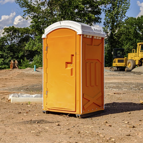 how often are the portable restrooms cleaned and serviced during a rental period in Centerville Indiana